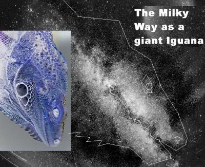 milky way galaxy as an iguana